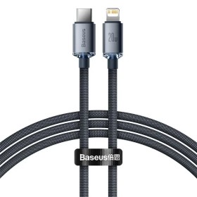 Datový kabel Baseus CAJY000201 Crystal Shine Series USB-C - Lightning 20W 1,2m, černá