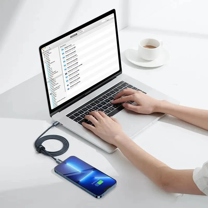 Datový kabel Baseus CAJY000201 Crystal Shine Series USB-C - Lightning 20W 1,2m, černá