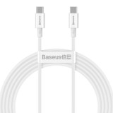 Datový kabel Baseus CATYS-C02 Superior Fast Charging USB-C - USB-C 100W 2m, bílá