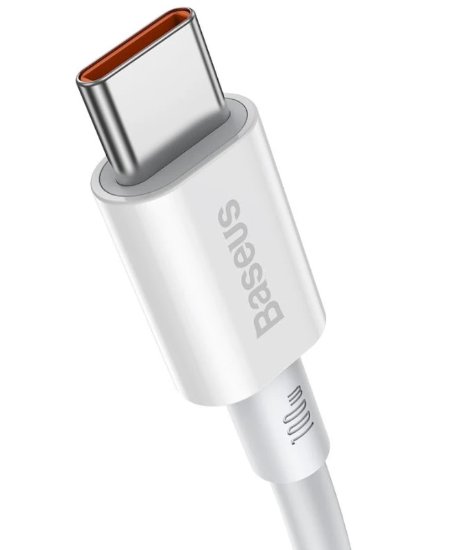 Datový kabel Baseus CATYS-C02 Superior Fast Charging USB-C - USB-C 100W 2m, bílá