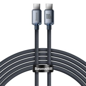 Datový kabel Baseus CAJY000701 Crystal Shine Series USB-C - USB-C 100W 2m, černá