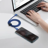 Datový kabel Baseus CAJY000603 Crystal Shine Series USB-C - USB-C 100W 1,2m, modrá
