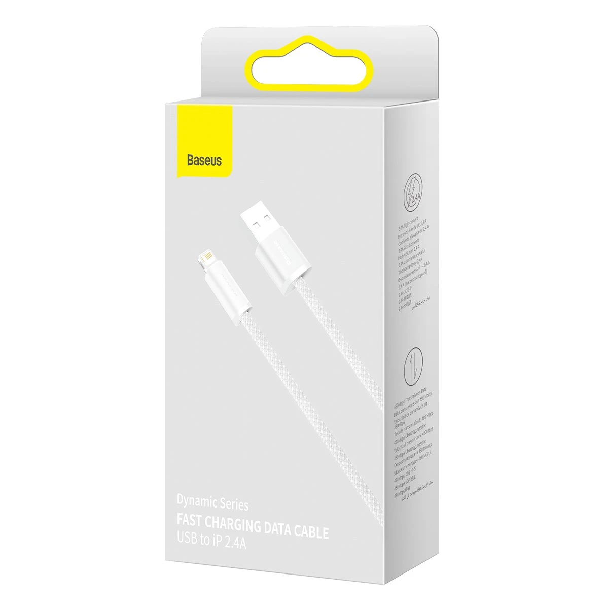 Kabel Baseus CALD000502 Dynamic Series USB to Lightning 2.4A 2m, bílá