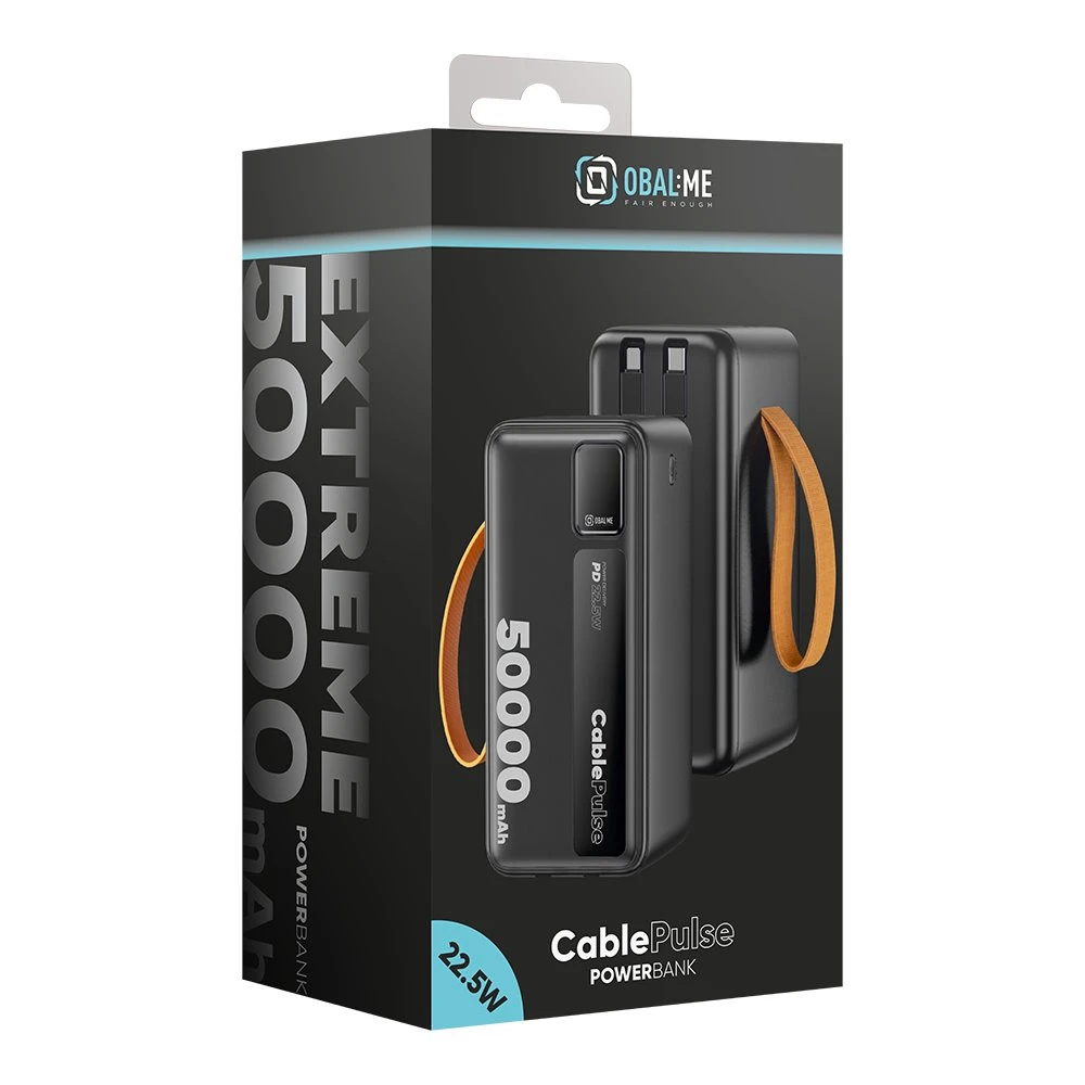OBAL:ME CablePulse Powerbanka 50000mAh 22,5W Black