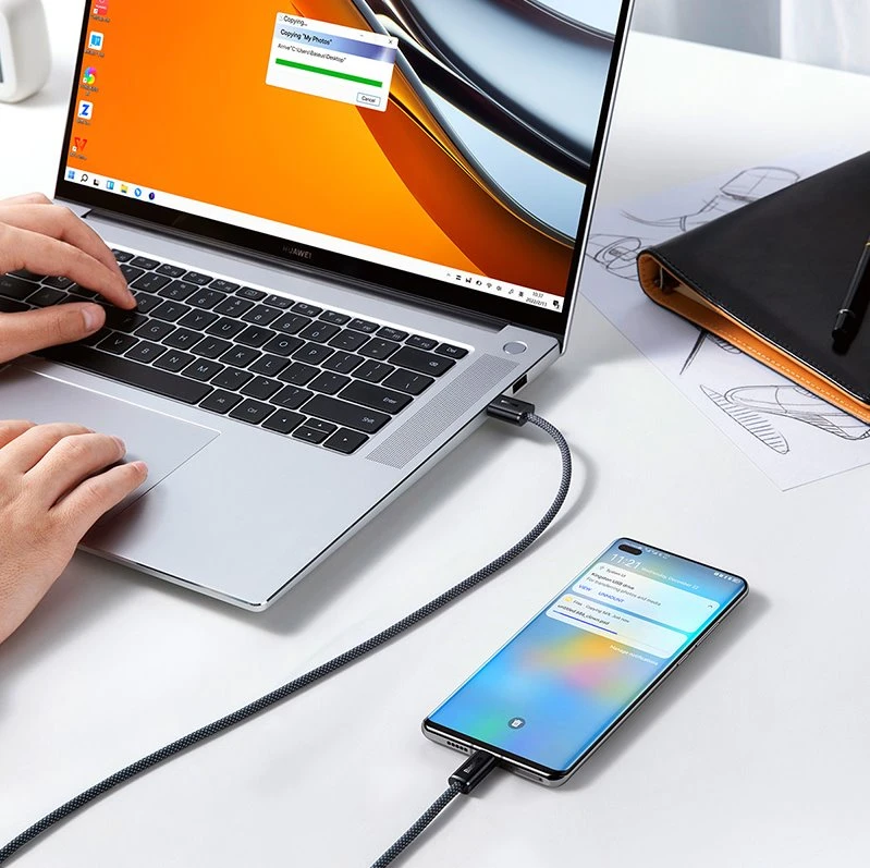 Datový kabel Baseus CALD000616 Dynamic Series Fast Charging USB - USB-C 100W 1m, šedá