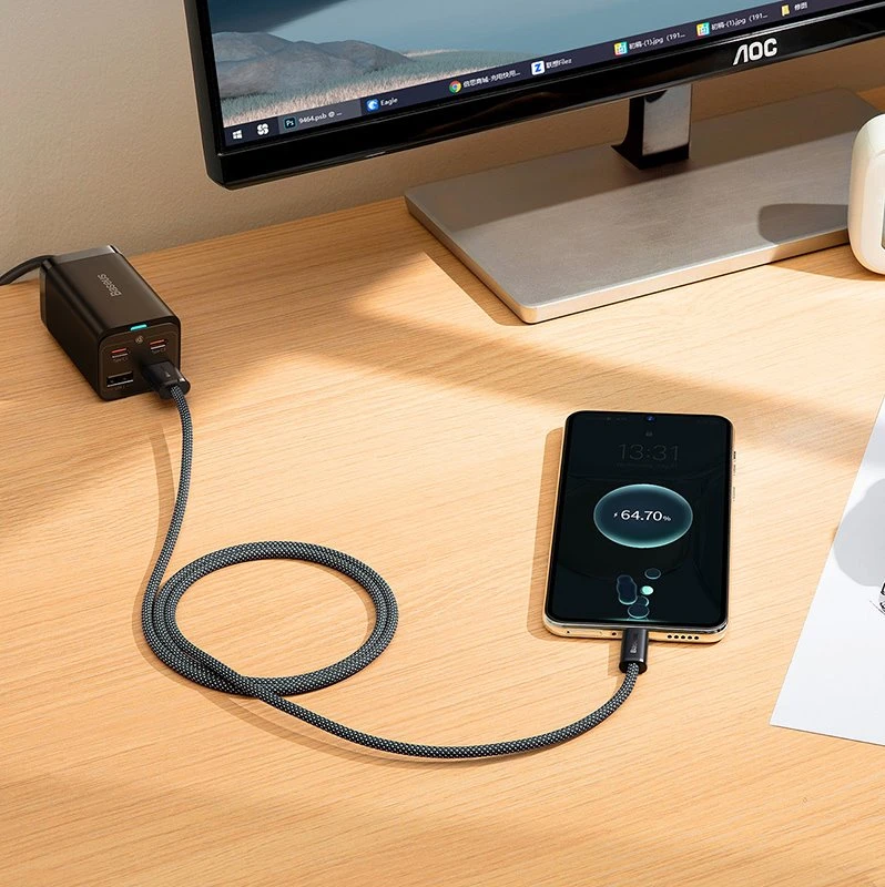 Datový kabel Baseus CALD000616 Dynamic Series Fast Charging USB - USB-C 100W 1m, šedá