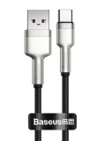 Datový kabel Baseus CAKF000001 Cafule USB-USB-C 66W 0,25m, černá