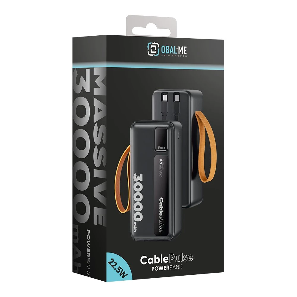 OBAL:ME CablePulse Powerbanka 30000mAh 22,5W Black