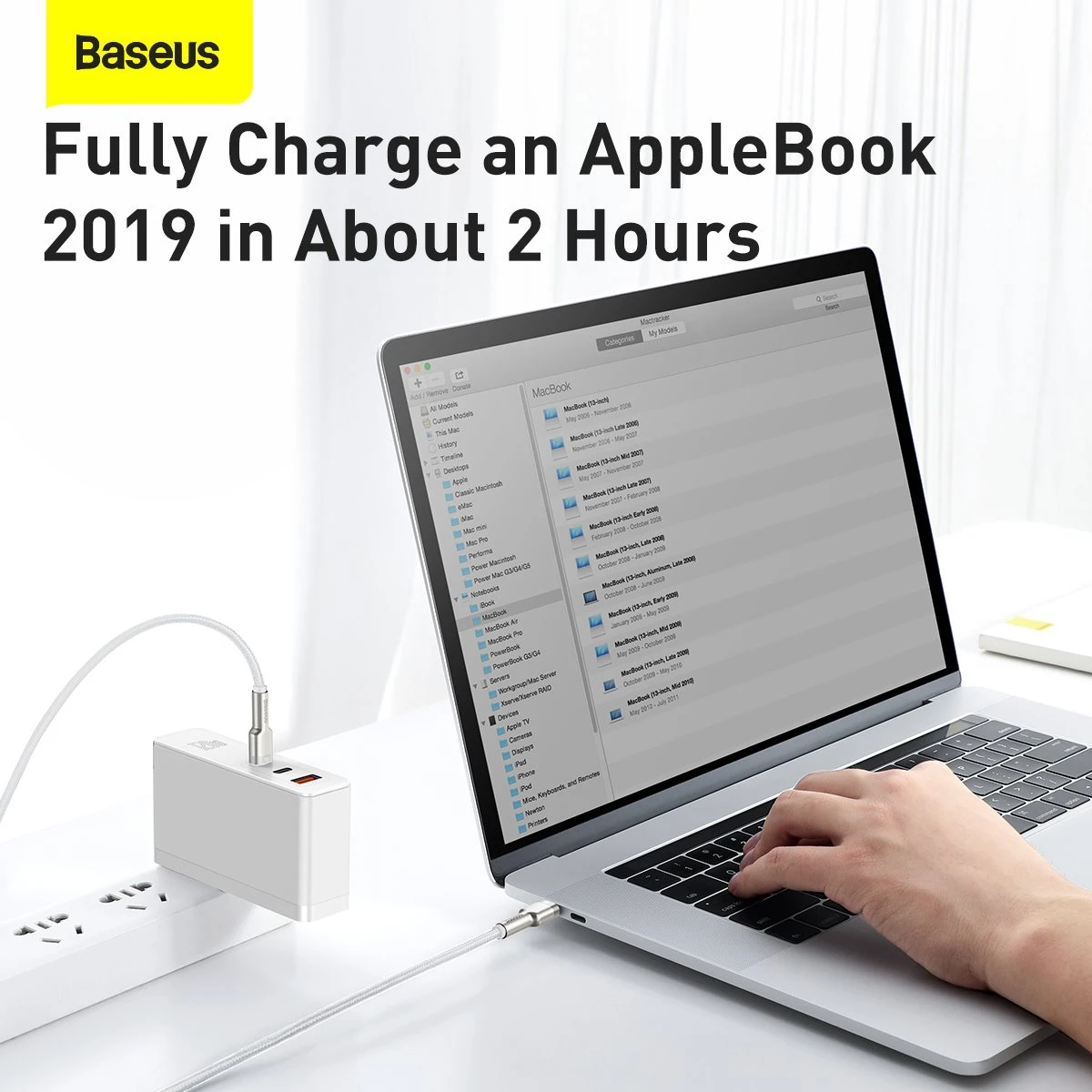Datový kabel Baseus Cafule Metal Series USB-C - USB-C 100W 1m, bílá