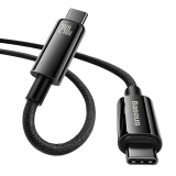Datový kabel Baseus CAWJ040101 Tungsten Gold Fast Charging USB-C - USB-C 240W 2m, černá
