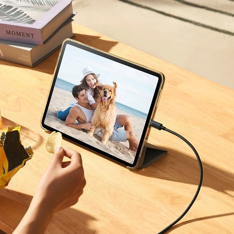 Datový kabel Baseus CAWJ040101 Tungsten Gold Fast Charging USB-C - USB-C 240W 2m, černá