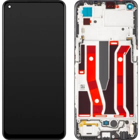 LCD Display + Dotyková Deska + Přední Kryt pro Oppo A94 4G/F19 Pro/Reno5 Lite/Reno5 F Black (Service Pack)