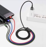 Kabel Baseus CA1T4-A01 Fast 4in1 2x Lightning, USB-C, MicroUSB 3.5A 1.2m, černá
