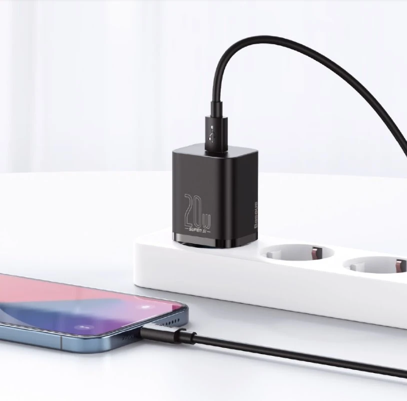Nabíječka Baseus CCSUP-B01 Super Si Quick USB-C 20W, černá