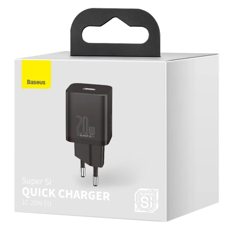 Nabíječka Baseus CCSUP-B01 Super Si Quick USB-C 20W, černá