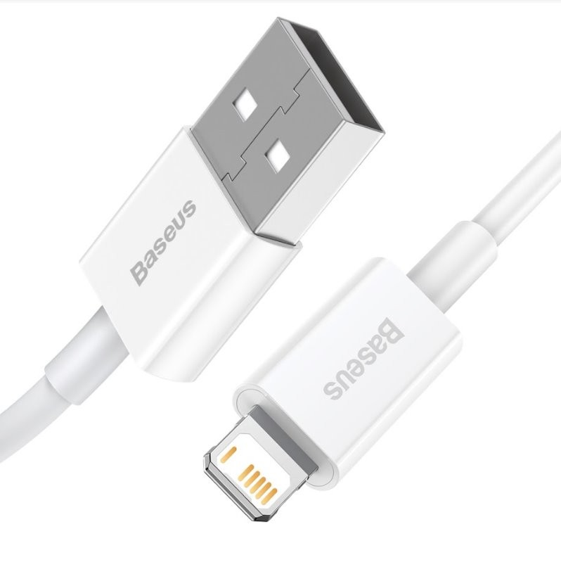 Kabel Baseus CALYS-B02 Superior Fast Charging Lightning 2.4A 1.5m, bílá