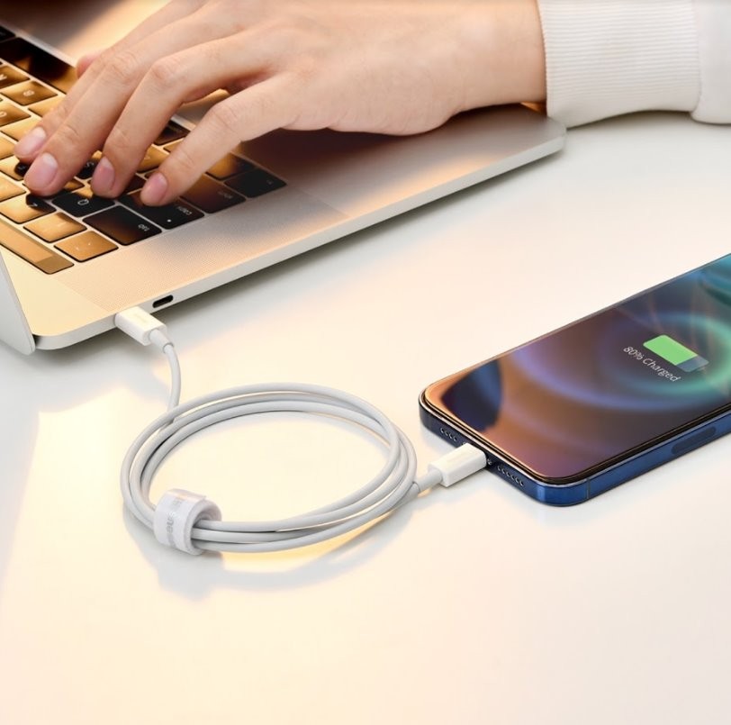 Kabel Baseus CALYS-B02 Superior Fast Charging Lightning 2.4A 1.5m, bílá