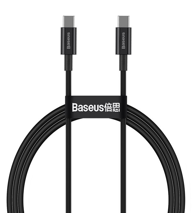 Datový kabel Baseus CATYS-C01 Superior Fast Charging USB-C - USB-C 100W 2m, černá