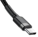 Kabel Baseus CATKLF-HG1 Cafule USB-C 60W 2m, šedá/černá