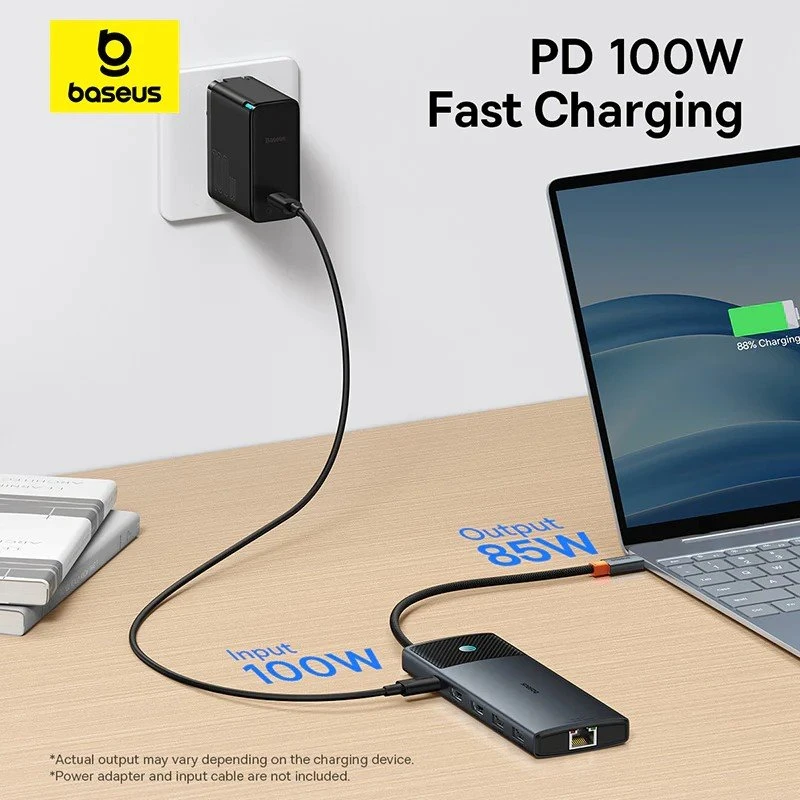 Dokovací stanice Baseus Metal Gleam II Series 10v1 USB-C HUB Cosmic, černá