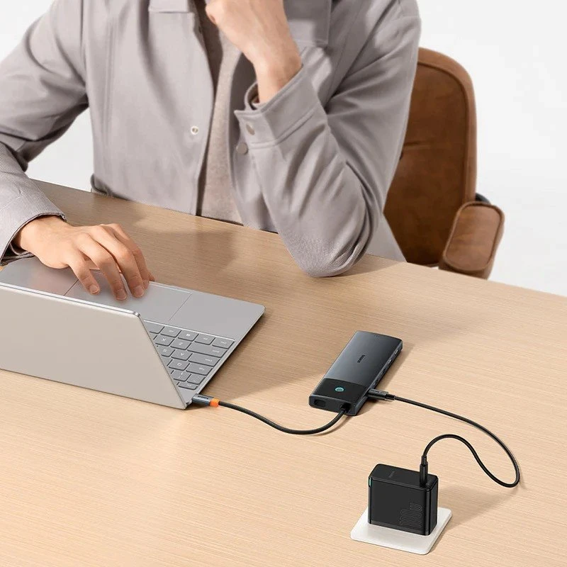 Dokovací stanice Baseus Metal Gleam II Series 10v1 USB-C HUB Cosmic, černá