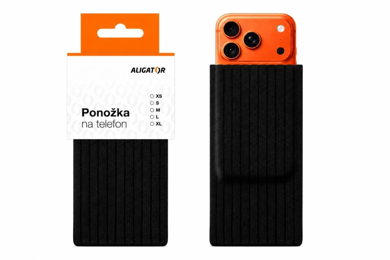 Ponožka na telefon XS, černá