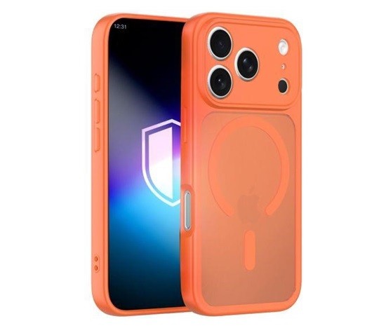 3mk ochranný kryt Misty MagCase pro Apple iPhone 17 Pro, oranžová
