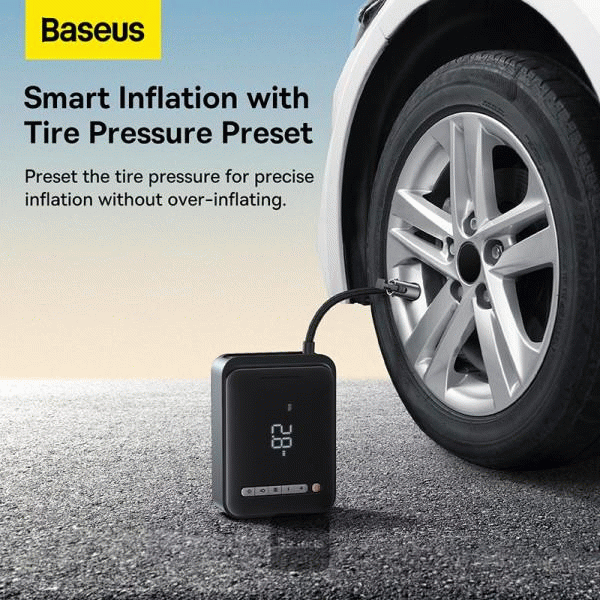 Powerbanka Baseus Super Energy 8000mAh, se startovacími kabely a kompresorem, černá