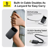 Powerbanka Baseus EnerFill FC31 Qpow 3 20000mAh, 22,5W, s kabelem USB-C a Lightning, černá