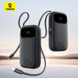 Powerbanka Baseus EnerFill FC31 Qpow 3 10000mAh, 22,5W, s kabelem USB-C a Lightning, černá
