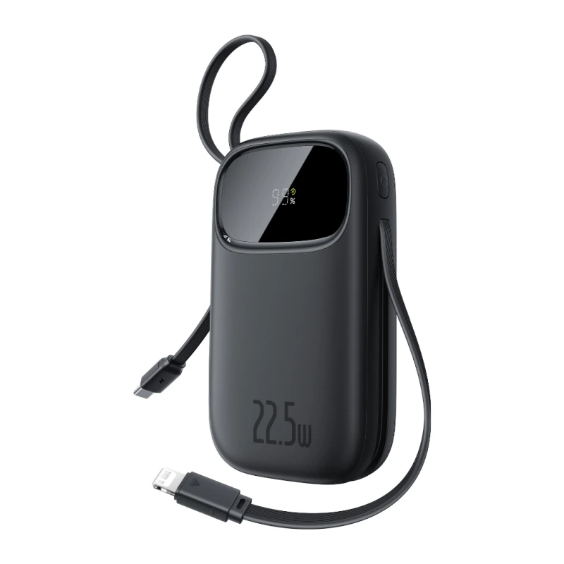 Powerbanka Baseus EnerFill FC31 Qpow 3 10000mAh, 22,5W, s kabelem USB-C a Lightning, černá