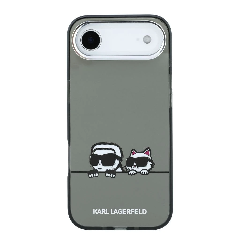 Karl Lagerfeld IML K&CH Heads Logo MagSafe Zadní Kryt pro iPhone Air Black