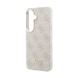 Guess PU 4G Script Metal Logo Magnetic Zadní Kryt pro Samsung Galaxy S26 Pink