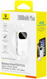 Powerbanka Baseus EnerFill FC31 Qpow 3 20000mAh, 45W, s kabelem USB-C a Lightning, bílá