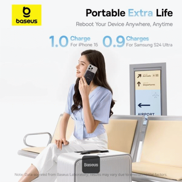 Bezdrátová powerbanka Baseus PicoGo Qi2 5000mAh, 20W, černá