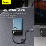 Powerbanka Baseus Adaman Metal 20000mAh, 65W, modrá