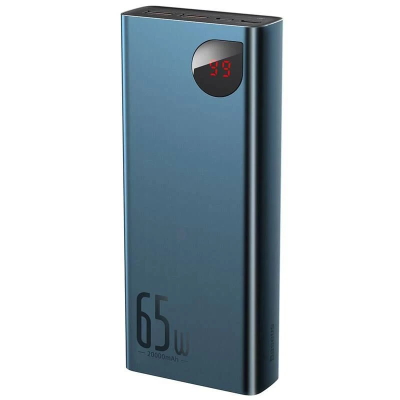 Powerbanka Baseus Adaman Metal 20000mAh, 65W, modrá