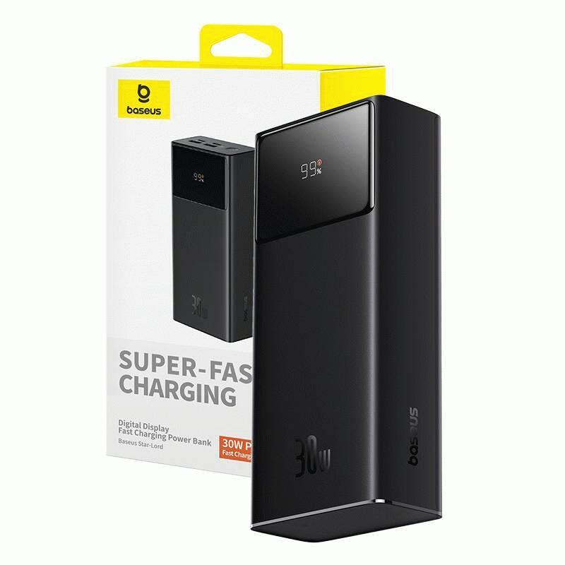 Powerbanka Baseus Star-Lord 30000mAh, 30W, černá