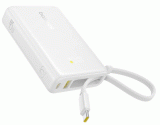 Powerbanka Baseus PicoGo 10000mAh, 45W, s kabelem USB-C, bílá