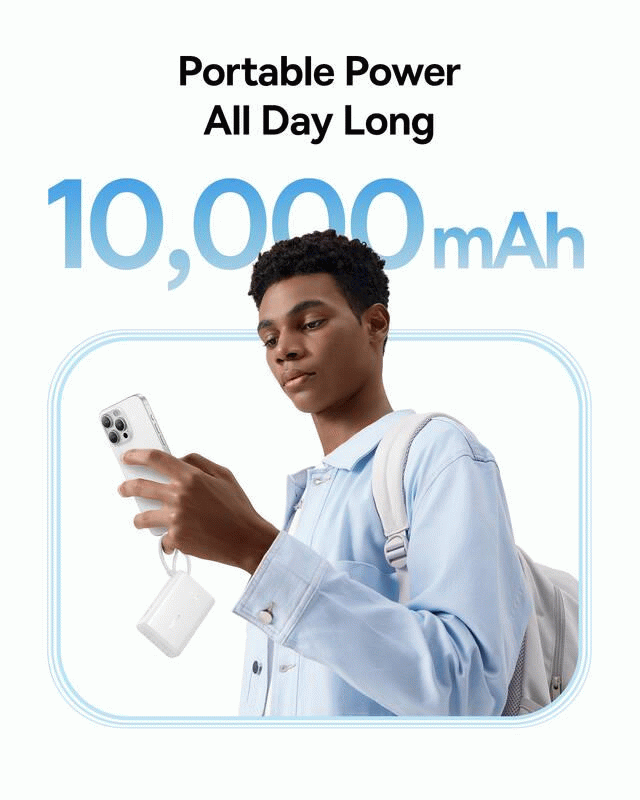 Powerbanka Baseus PicoGo 10000mAh, 45W, s kabelem USB-C, bílá
