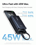 Powerbanka Baseus PicoGo 10000mAh, 45W, s kabelem USB-C, černá