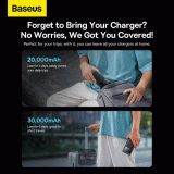 Powerbanka Baseus Star-Lord 30000mAh, 22,5W, černá