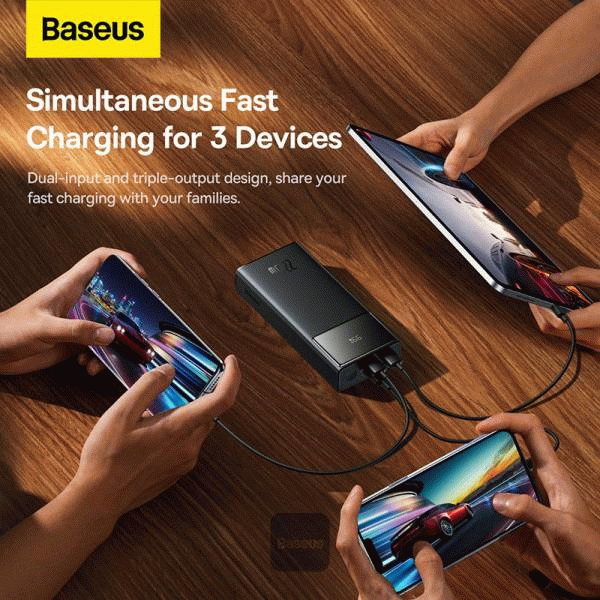 Powerbanka Baseus Star-Lord 30000mAh, 22,5W, černá