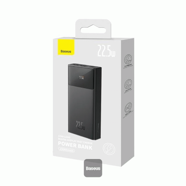 Powerbanka Baseus Star-Lord 30000mAh, 22,5W, černá