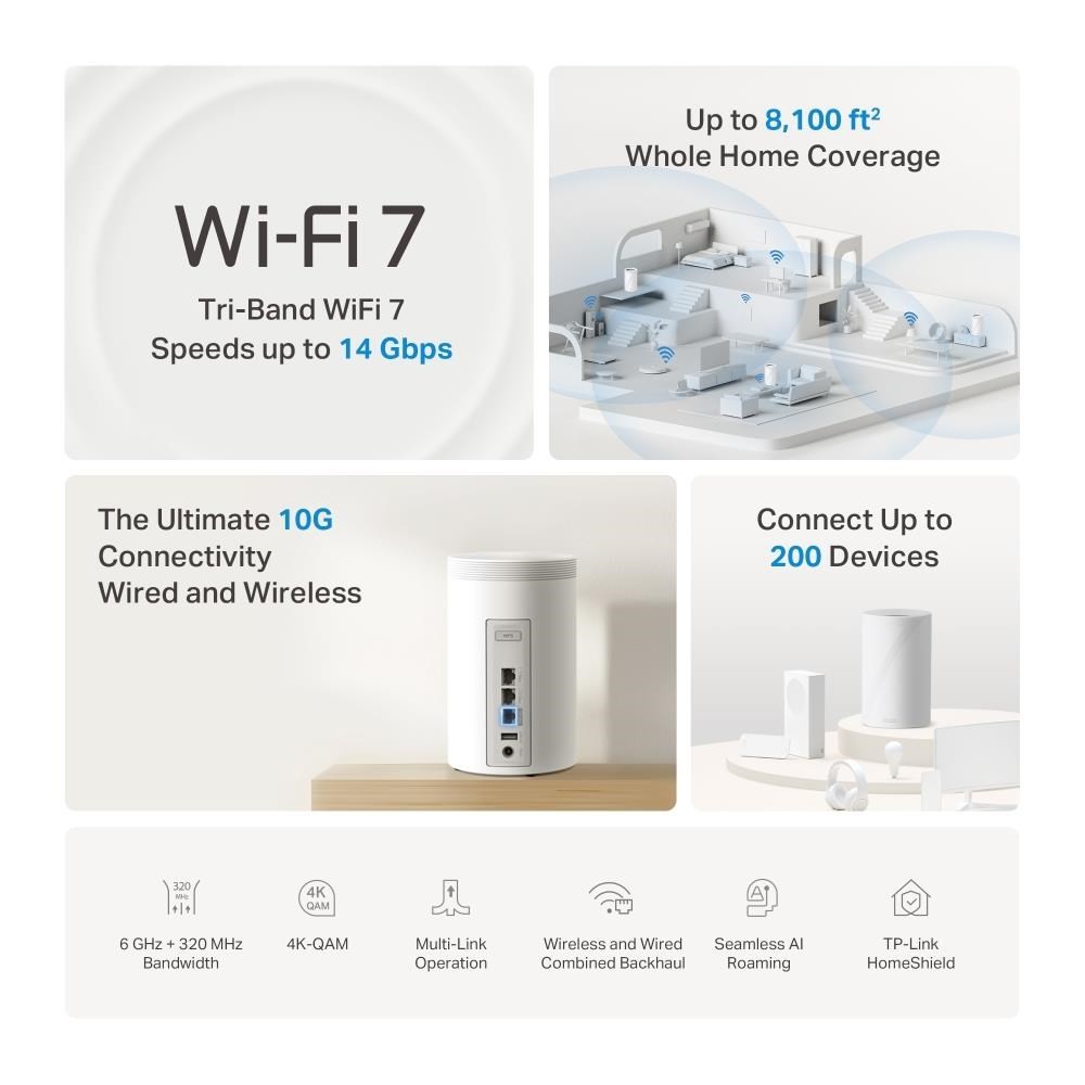 TP-link Wifi7 Deco BE68 mesh (1-pack)