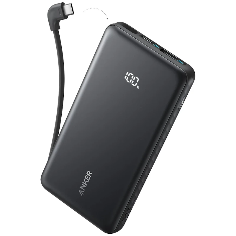 Powerbanka Anker Zolo 10000mAh, 22,5W s kabelem USB-C, černá