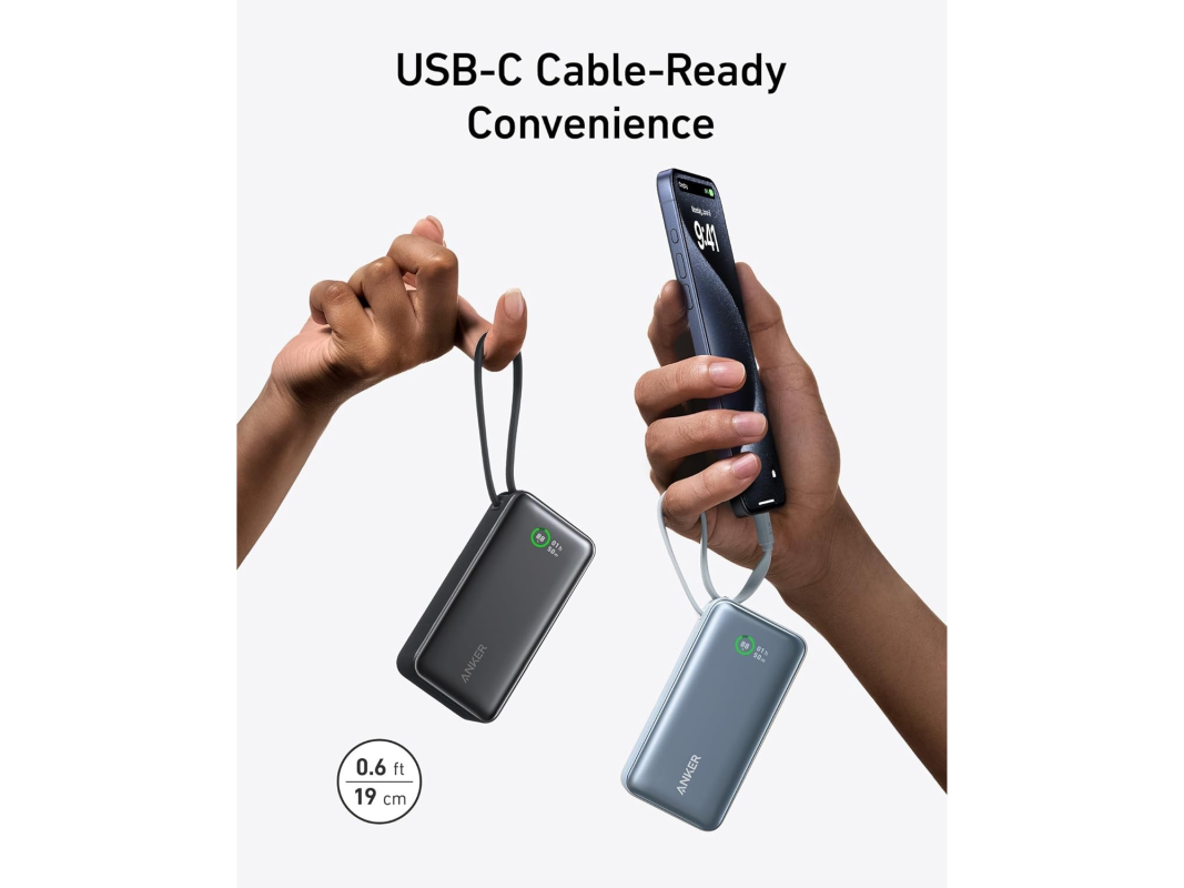 Powerbanka Anker 545 10000mAh, 30W s kabelem USB-C, zelená