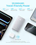 Powerbanka Anker Zolo 20000mAh, 22,5W s kabelem USB-C, bílá
