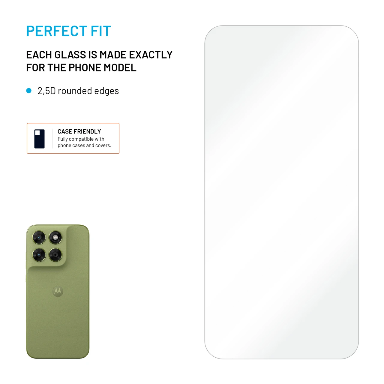 Tvrzené sklo FIXED pro Motorola Moto G67 5G, 2ks, čiré