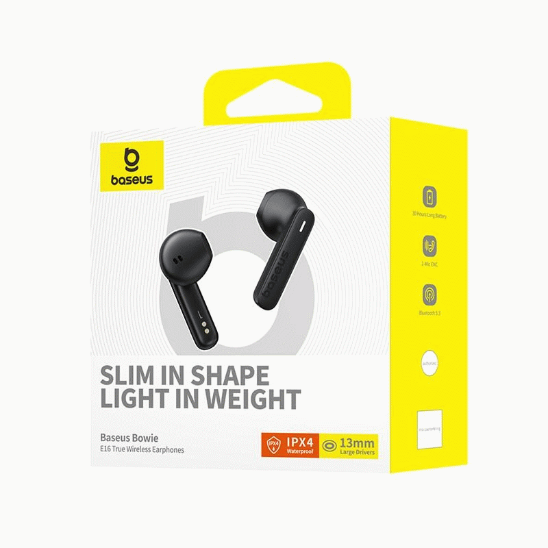 Bluetooth sluchátka Baseus Bowie E16, černá